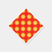 Zonnepatroonontwerp op rood servet (Hoek)