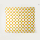 Zonnepatroonontwerp op wit wandkleed (Voorkant (horizontaal))