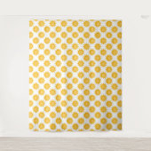 Zonnepatroonontwerp op wit wandkleed (Voorkant)