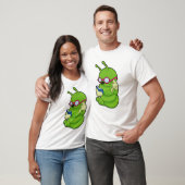 Zonnepijler met zonnebril en boek t-shirt (Unisex)
