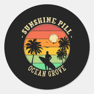 Zonnepil Oceaan Grove Zomer New Jersey Tropic Ronde Sticker