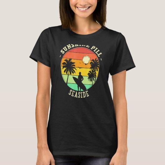 Zonnepil Seaside Summer Oregon Tropical Beach T-shirt (Voorkant)