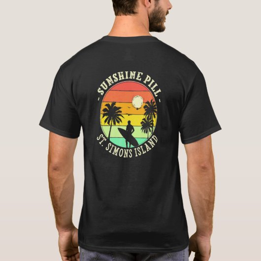 Zonnepil St Simons Island Summer Georgia Trop T-shirt (Achterkant)