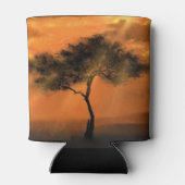 Zonneplaat eenzame boomzonnebalken Koelbox Blikjeskoeler (Achterkant)