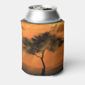 Zonneplaat eenzame boomzonnebalken Koelbox Blikjeskoeler (Blikje Achterkant)