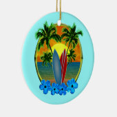 Zonneplaat en surfplanken keramisch ornament (Rechts)