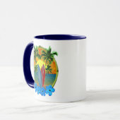 Zonneplaat en surfplanken mok (Voorkant links)