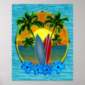 Zonneplaat en surfplanken poster (Voorkant)