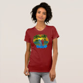 Zonneplaat en surfplanken t-shirt (Voorkant volledig)