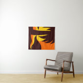 Zonneplaat met hoge palmboom op strand Shore Wandkleed (In Situ (horizontaal))