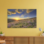 Zonneplaat over de Bitterroot Mountains en de grot Canvas Afdruk (Insitu (Woonkamer))
