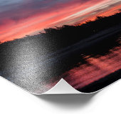 Zonneplaat over het Big Beer Lake Foto Afdruk (Hoek)