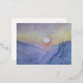 Zonneplaat tussen poster van bergen folie feestdagen briefkaart (Voorkant / Achterkant)