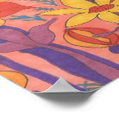 Zonneplanten en wilde bloemen Art Poster Print (Hoek)