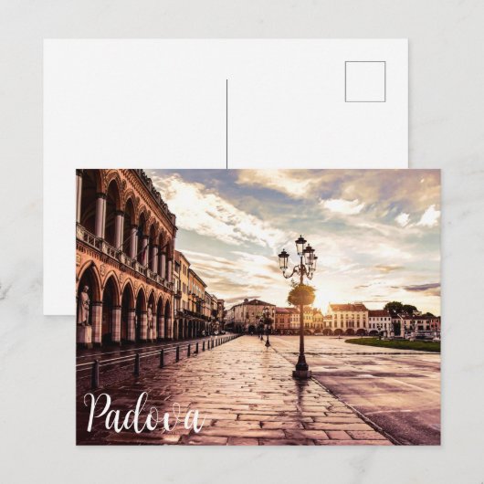 Zonneplein in Padova in Italië Briefkaart (Voorkant / Achterkant)