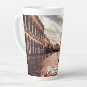 Zonneplein in Padova in Italië Latte Mok (Linkerhoek)