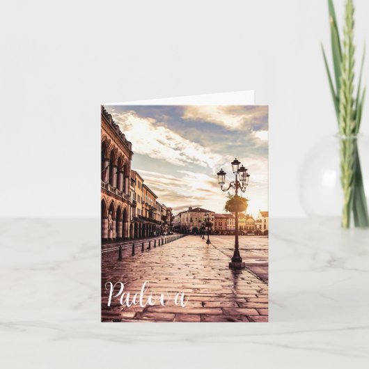 Zonneplein in Padova in Italië Notitiekaartje (Voorkant)