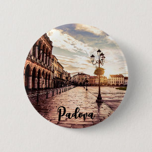 Zonneplein in Padova in Italië Ronde Button 5,7 Cm