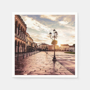 Zonneplein in Padova in Italië Servet