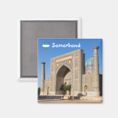 Zonneplein in Pakistan - Samarkand, Oezbekistan Magneet (Voorkant / Achterkant)