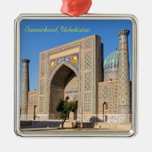 Zonneplein in Pakistan - Samarkand, Oezbekistan Metalen Ornament (Voorkant)