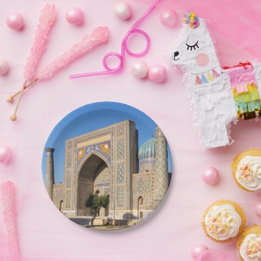 Zonneplein in Pakistan - Samarkand, Oezbekistan Papieren Bordje (Feest)