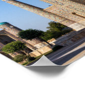 Zonneplein in Pakistan - Samarkand, Oezbekistan Poster (Hoek)