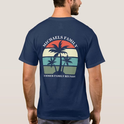 Zonnepoketnaam voor reülestranspalm t-shirt (Achterkant)