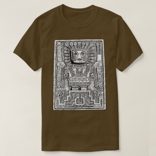 Zonnepoort Zonnegod Viracocha Pre Columbian T-shirt (Design voorkant)