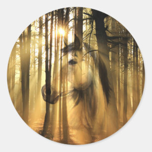Zonneppaard Ronde Sticker