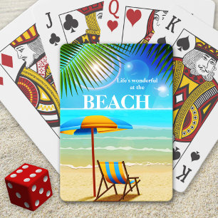 Zonnepret op het Zomerstrand Speelkaarten