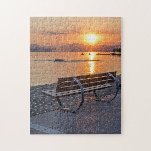 Zonnepuzzel in het meer van Garda Legpuzzel (Verticaal)