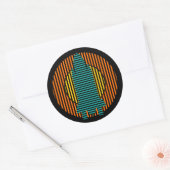 zonneraketten ronde sticker (Envelop)