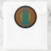 zonneraketten ronde sticker (Tas)