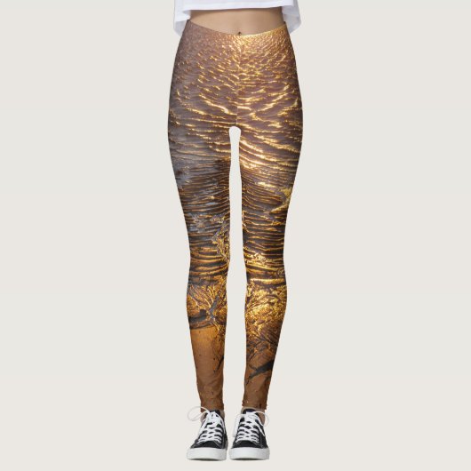 Zonnereflectie zand Flats Leggings (Voorkant)