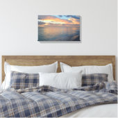 Zonnereflecties op het water canvas afdruk (Insitu (Slaapkamer))