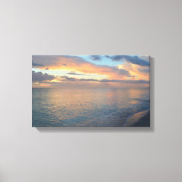 Zonnereflecties op het water canvas afdruk