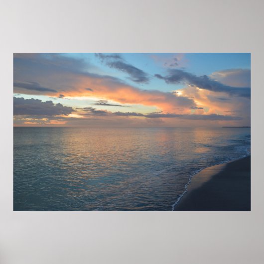 Zonnereflecties op het water poster (Voorkant)