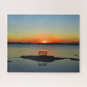 zonnereflecties op meer legpuzzel