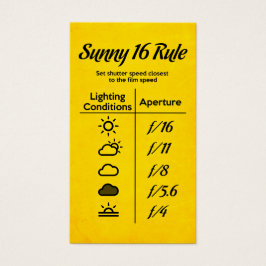 Zonneregel 16 visitekaartje