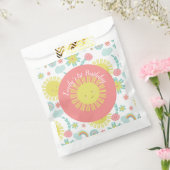 Zonneregenboog Floral Birthday Bedankzakje (Gezegeld)