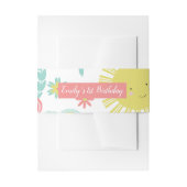 Zonneregenboog Floral Birthday Uitnodigingen Wikkel (Voorkant Voorbeeld)