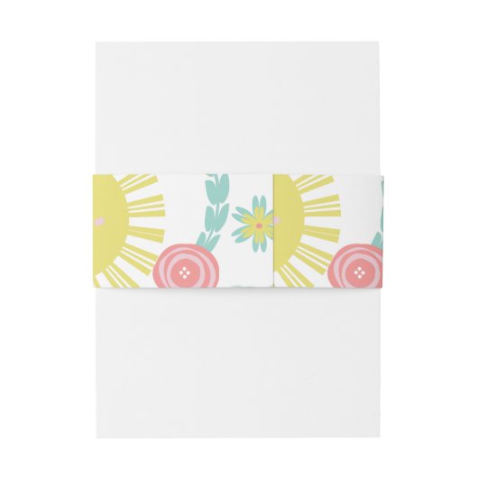 Zonneregenboog Floral Birthday Uitnodigingen Wikkel (Achterkant Voorbeeld)