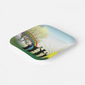 Zonneregenboogkinderen Papieren Bordje (Gebogen)