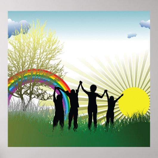 Zonneregenboogkinderen Poster (Voorkant)