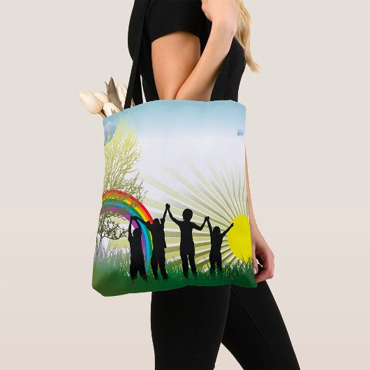 Zonneregenboogkinderen Tote Bag
