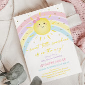 ZonneregenboogpasteelBaby shower Kaart