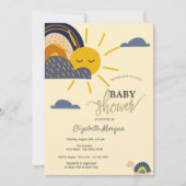 Zonneregenboogwolken SnagelBaby shower Kaart (Voorkant)
