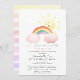 Zonnerichter en regenboogaandrijving-door Baby sho Kaart