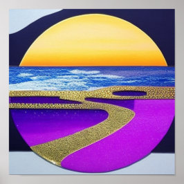 Zonnerivier de Gold Poster